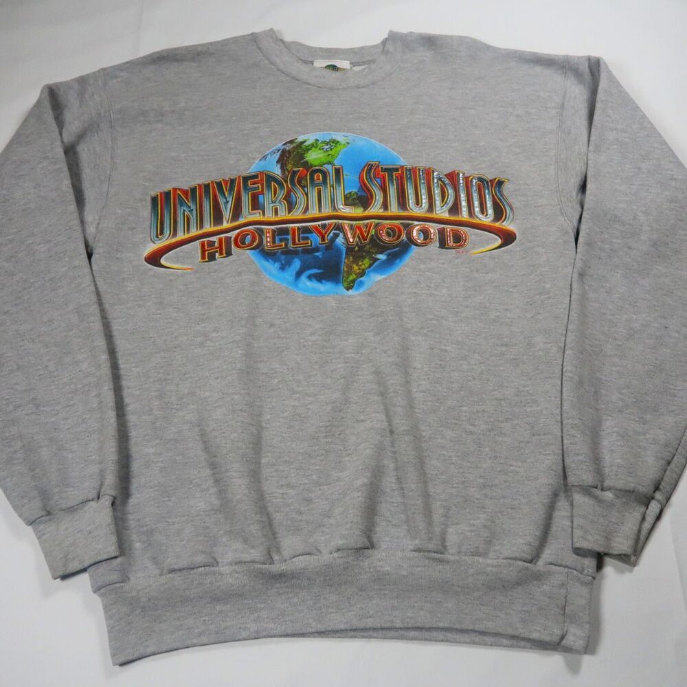 Vtg Universal Studios Hollywood Sweatshirt Men Sz Medium Gray  Pullover